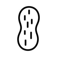 linha de ícone de amendoim isolada no fundo branco. ícone liso preto fino no estilo de contorno moderno. símbolo linear e traço editável. ilustração vetorial de traço perfeito simples e pixel vetor