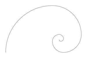 modelo espiral de proporção áurea. logotipo geométrico espiral vetorial. vetor