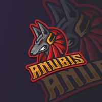 vetor de logotipo de mascote anubis esport