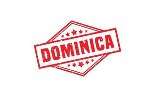 borracha de carimbo dominica com estilo grunge em fundo branco vetor