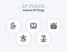 internet das coisas linha ícone pack 5 design de ícone. Wi-fi. Internet das Coisas. alarme. Internet. Wi-fi vetor