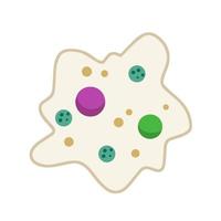 célula de ameba. pequeno animal unicelular. vírus e bactérias. educação e ciência. ilustração plana de desenho animado vetor