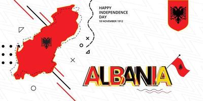 dia da independência de fundo da albânia, para comemorar o grande dia no país da albânia vetor