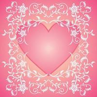 cartão de fundo rosa dia dos namorados com flores vetor