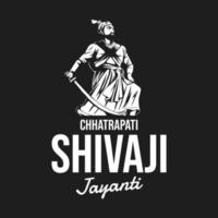 chatrapati shivaji maharaj jayanti, o fundador do império maratha no oeste da Índia vetor