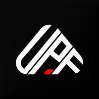 design criativo do logotipo da letra upf com gráfico vetorial, logotipo upf simples e moderno. vetor