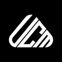 design criativo do logotipo da carta ucm com gráfico vetorial, logotipo simples e moderno do ucm. vetor