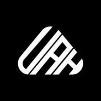 design criativo do logotipo da carta uah com gráfico vetorial, logotipo simples e moderno. vetor