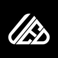 design criativo do logotipo da letra ued com gráfico vetorial, logotipo simples e moderno. vetor