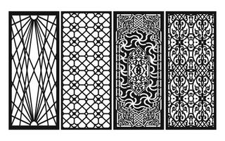 padrões florais decorativos, modelo geométrico para corte a laser cnc vetor