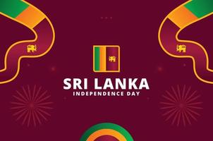 design do dia da independência do sri lanka vetor