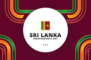 design do dia da independência do sri lanka vetor