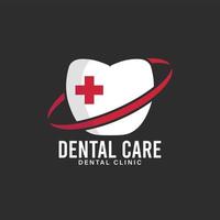 clínica de atendimento odontológico logotipo médico minimalista moderno vetor