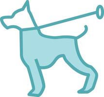 ícone de vetor de passeio de cachorro