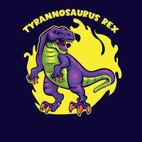ilustração vetorial tiranossauro rex vetor