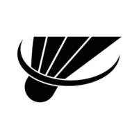 logotipo de peteca de badminton vetor