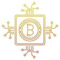 circuito com ícone bitcoin, adequado para uma ampla gama de projetos criativos digitais. vetor