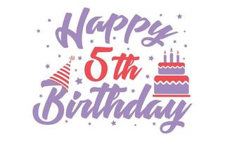 tipografia de feliz aniversário ou letras de caligrafia com balões vetor