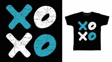 ilustração vetorial de design de tipografia xoxo pronta para impressão em camiseta vetor