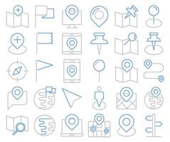 ícones de localização, adequados para uma ampla gama de projetos criativos digitais. vetor