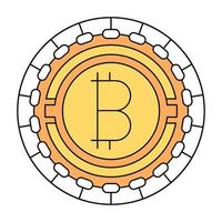ícone bitcoin, adequado para uma ampla gama de projetos criativos digitais. vetor
