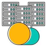 ícone de hospedagem, adequado para uma ampla gama de projetos criativos digitais. vetor