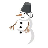 doodle boneco de neve engraçado com um padrão para decoração, design de cartões, convites vetor