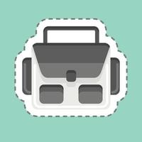 saco de photograpy de corte de linha de adesivo. relacionado ao símbolo da fotografia. design simples editável. ilustração simples vetor