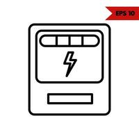 ilustração do ícone da linha de eletricidade vetor