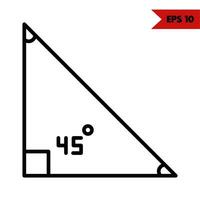 ilustração do ícone da linha matemática vetor