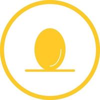 ícone de glifo de vetor de ovo exclusivo