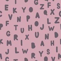 padrão disperso de letras latinas do alfabeto para impressão e decoração. ilustração vetorial. vetor