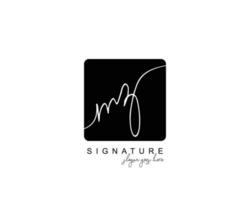 monograma de beleza inicial mz e design de logotipo elegante, logotipo de caligrafia da assinatura inicial, casamento, moda, floral e botânico com modelo criativo. vetor