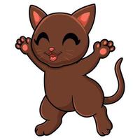 desenho de gato marrom bonito de havana vetor