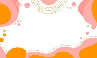 banner de modelo colorido com cor rosa e laranja. design com forma líquida. vetor