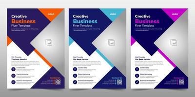 design de modelo de folheto de folheto de negócios corporativos criativos, folheto de negócios abstrato, design de modelo de vetor
