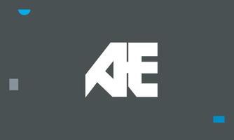 letras do alfabeto iniciais monograma logotipo ae, ea, a e e vetor