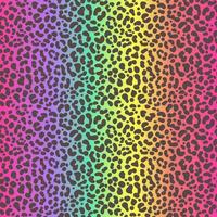 padrão sem emenda de chita arco-íris. estampa neon leopardo. vector fundo de pele manchada de animal