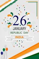 celebração do fundo do dia da república. conceito indiano. ilustração vetorial. vetor