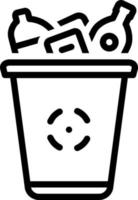 ícone de linha para resíduos vetor