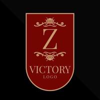 letra z elemento de design de vetor de logotipo de vitória gloriosa