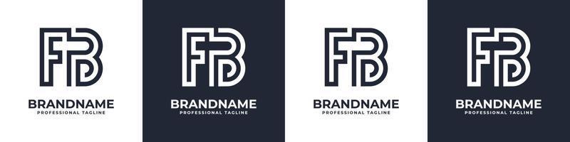 logotipo simples do monograma fb, adequado para qualquer empresa com inicial fb ou bf. vetor