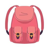 bolsa escolar rosa vetor