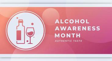 ilustração feliz do projeto do vetor da celebração do mês da conscientização do álcool para fundo, cartaz, banner, publicidade, cartão de felicitações