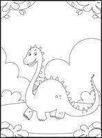 desenhos para colorir de dinossauros para crianças vetor