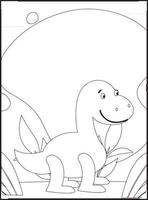 desenhos para colorir de dinossauros para crianças vetor
