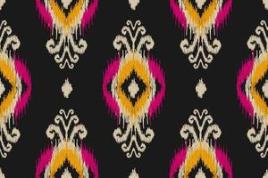 padrão sem emenda de ikat étnico em tribal. impressão de ornamento étnico geométrico asteca. estilo padrão ikat. vetor