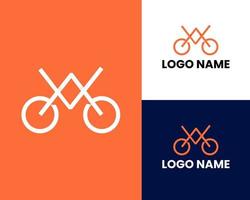 vetor exclusivo de logotipo de bicicleta v