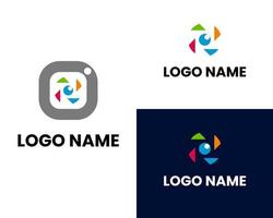 letra p inicial para inspiração de design de logotipo de fotografia vetor