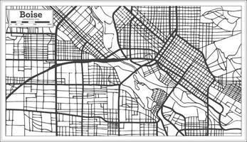 Mapa da cidade de Boise EUA em estilo retrô. mapa de contorno. vetor